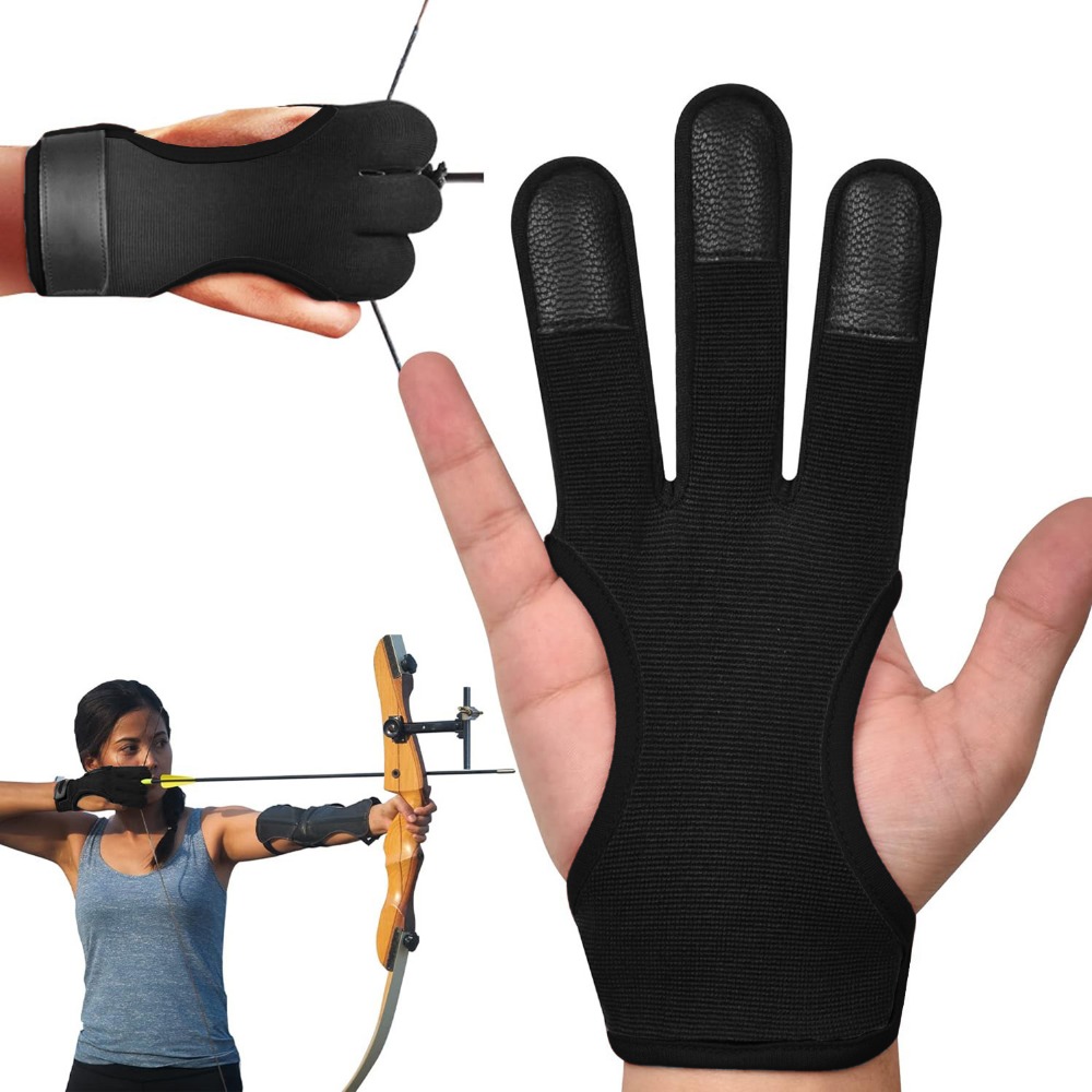 Outdoor Sport Gloves - 1PCS Archery 3 Fingers Glove Gym